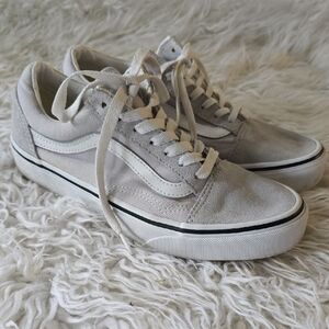 Vans Gray and White Women's Sneakers